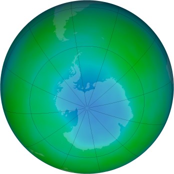 Antarctic ozone map for 2000-06